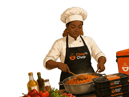Chef cooking food